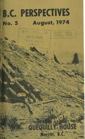 B.C. Perspectives No. 5 August, 1974