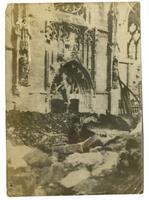Destruction in front of unknown church