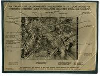 An example of an annotated photograph with local names of trenches inserted also information collected from all sources