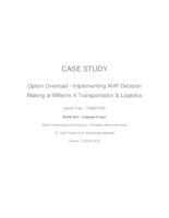 Option Overload - Implementing AHP Decision Making at Millenni-X Transportation & Logistics
