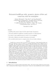 Horizontal landfill gas wells: geometry, physics of flow and connection with the atmosphere