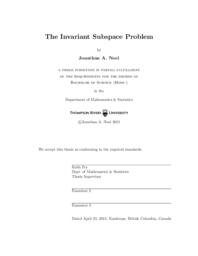 The invariant subspace problem