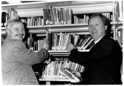 Shelving books at the library