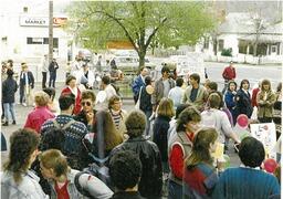 People gathered for peace walk