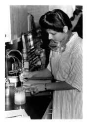 Student mixing materials