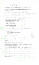 Peace walk meeting agenda April 22,1987 (Draft)