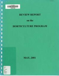 Review report on the horticulture program