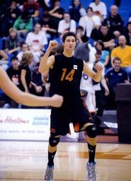 Volleyball Player Celebrating