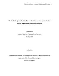 The unsolvable jigsaw of inclusive practice: How educators inadvertently facilitate learned helplessness in students with disabilities