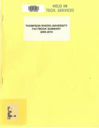 Thompson Rivers University factbook summary 2009-2010