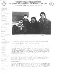 Letter from the youth nuclear disarmament tour about upcoming trip to Moscow