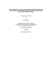 An investigation of the impacts of supplementing cattle finishing rations with winery by-products on feed intake, meat characteristics, fecal microbiology and pre-harvest pathogen reductions