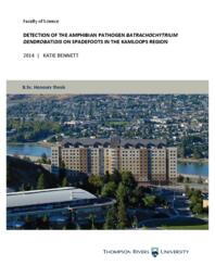 Detection of the amphibian pathogen Batrachochytrium dendrobatidis on spadefoots in the Kamloops region
