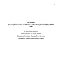 Examining brain function and behaviour in infants during naturalistic play: a fNIRS study