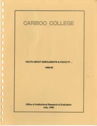 Facts about enrolments and faculty...: 1989-90