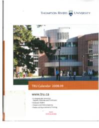 Thompson Rivers University Calendar 2008-2009