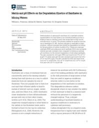 Matrix and pH effects on the degradation kinetics of xanthates in mining waters
