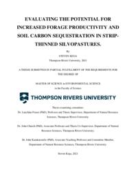 Evaluating the potential for increased forage productivity and soil carbon sequestration in strip-thinned silvopastures