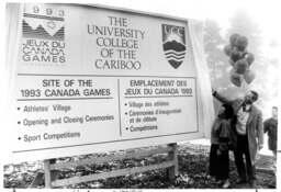 Sign unveiling for 1993 Canada Games