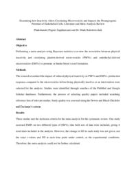 Examining how inactivity alters circulating microvesicles and impacts the proangiogenic potential of endothelial cells: Literature and meta-analysis review