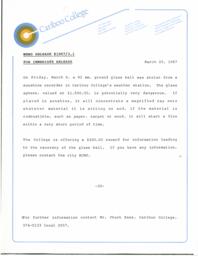 Stolen ground glass ball from sunshine recorder