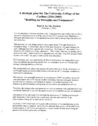 A strategic plan for The University College of the Cariboo (2000-2005): "Building on strengths and uniqueness"