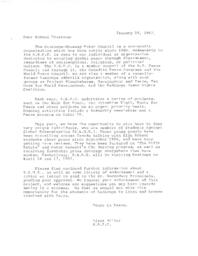 Request for endorsement for school visit from Students Against Global Extermination