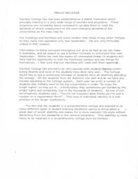 Stability of Cariboo College as an institution