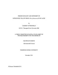 Feeding ecology and movement of introduced yellow perch (Perca flavescens) in BC lakes