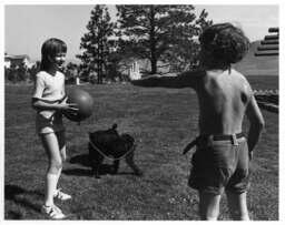 Kids outside with dogs #2