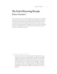 The end of knowing receipt
