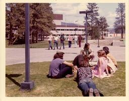 Students outside on the Cariboo College campus