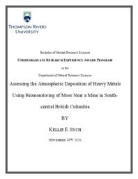 Assessing the atmospheric deposition of heavy metals using biomonitoring of moss near a mine in south-central British Columbia