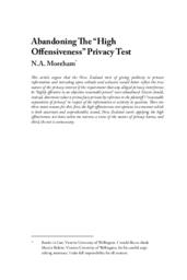 Abandoning the “high offensiveness” privacy test
