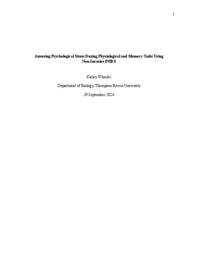 Assessing psychological stress during physiological and memory tasks using non-invasive fNIRS