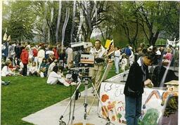 Camera equipment at peace walk