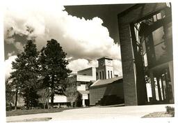 Clock tower and library