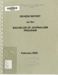 Review report on the bachelor of journalism program