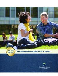 Thompson Rivers University institutional accountability plan & report 2013/14 to 2015/16
