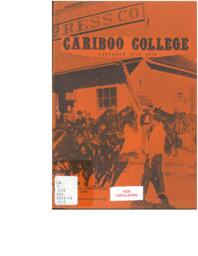 Cariboo College Calendar 1973-1974