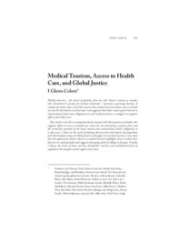 Medical tourism, access to health care, and global justice