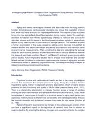 Investigating age-related changes in brain oxygenation during memory tasks using high-resolution fNIRS