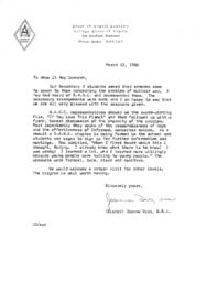 Letter from Joanne Dion in praise of S.A.G.E. presentation