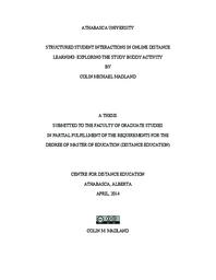 Structured student interactions in online distance learning: Exploring the study buddy activity