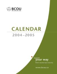 BC Open University Calendar 2004-2005