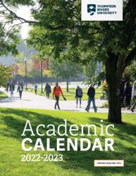 Thompson Rivers University Calendar 2022-2023 (September edition)