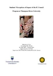 Students’ perceptions of impact of the IC council program at Thompson Rivers University