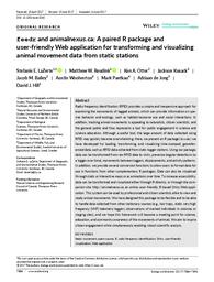 feedr and animalnexus.ca: A paired R package and user-friendly Web application for transforming and visualizing animal movement data from static stations