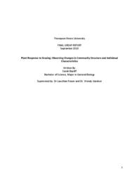 Plant response to grazing: Observing changes in community structure and individual characteristics