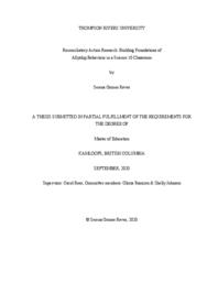 Reconciliatory Action Research: Building Foundations of Allyship Behaviour in a Science 10 Classroom